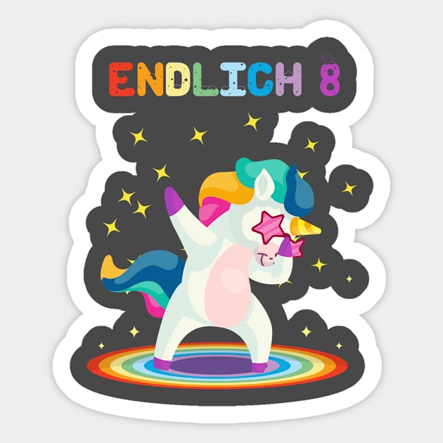 8th birthday unicorn Sticker by NI78